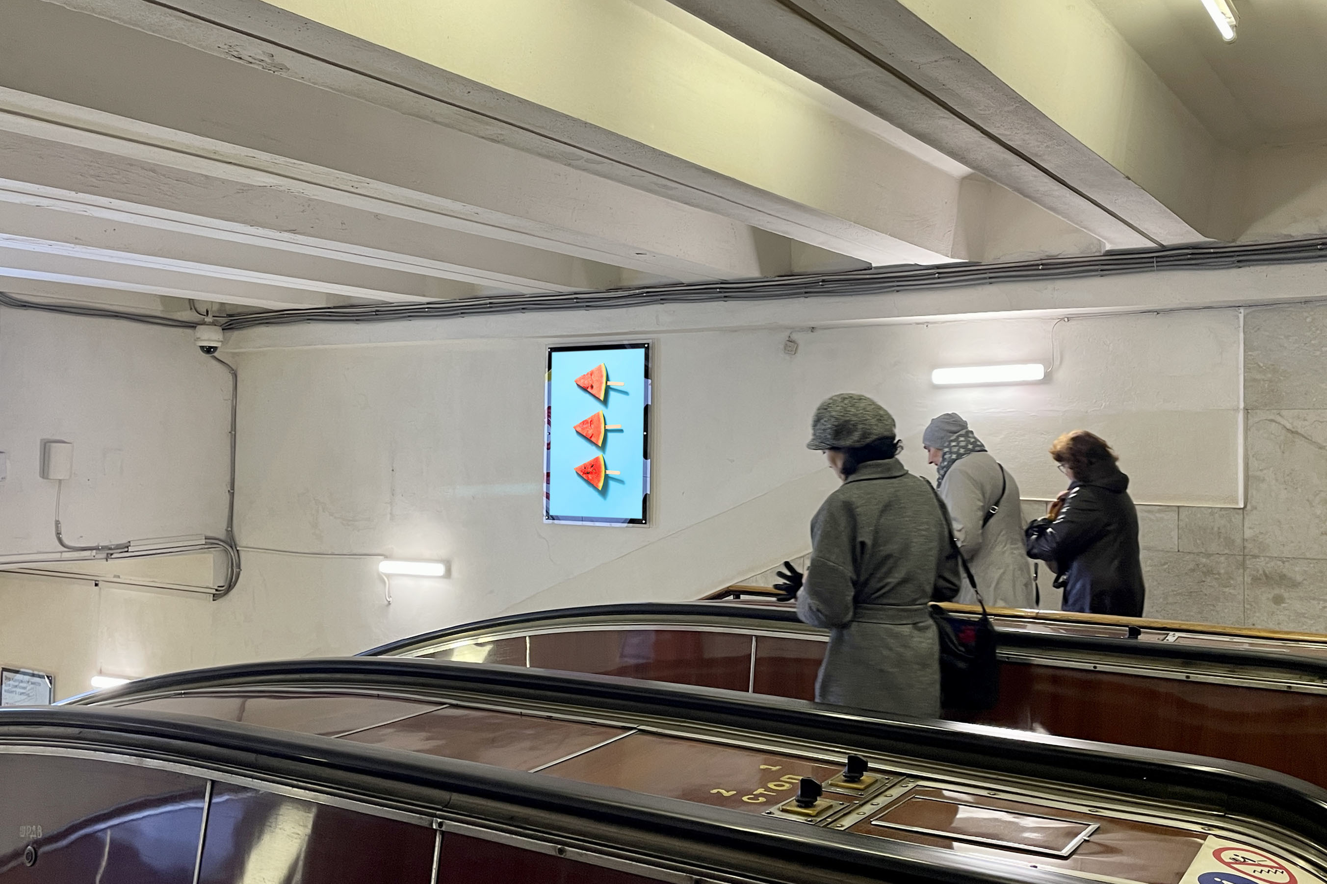 Фотография рекламного носителя, тип: Кристалайт, адрес: Станция метро «Калужская», линия Калужско-Рижская, Москва, Россия. Сторона/вариант №1001786