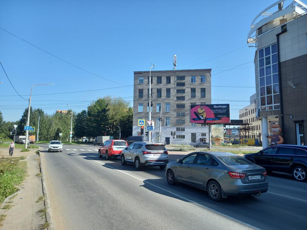 Фотография рекламного носителя, тип: Билборд 3x6, адрес: Тимме ул. Х Нагорная ул., Архангельск, Архангельская область, Россия. Сторона C №1007399