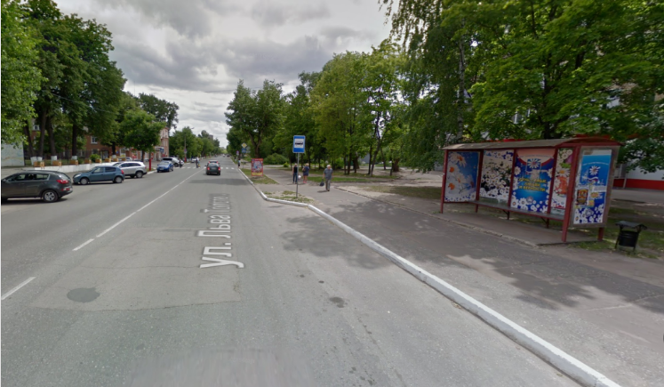 Фотография рекламного носителя, тип: Остановка 1.8x1.2, адрес: Льва Толстого ул., напротив парка Молодежный, Муром, Владимирская область, Россия. Сторона А №1097544