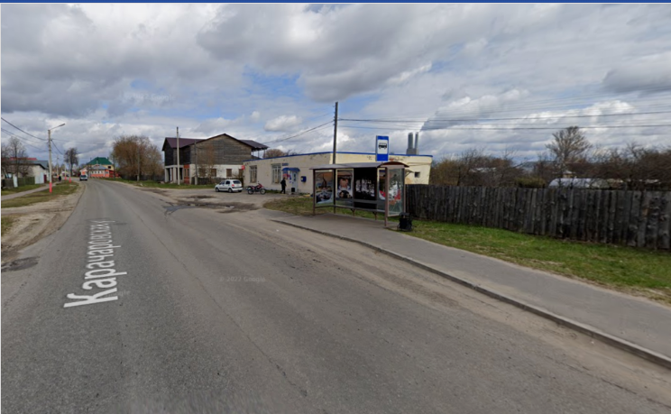 Фотография рекламного носителя, тип: Остановка 1.8x1.2, адрес: Карачаровская ул., в р-не магазина, Муром, Владимирская область, Россия. Сторона А №1097519