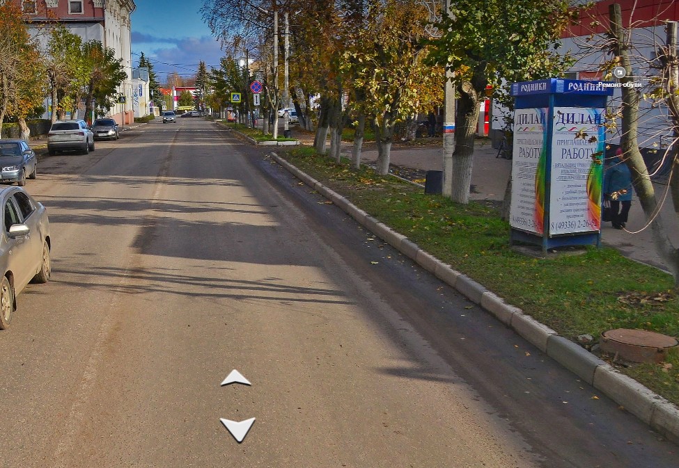 Фотография рекламного носителя, тип: Нестандартный ситиформат, адрес: Советская ул., д.17, близ м-на «Магнит», Родники, Ивановская область, Россия. Сторона A №1088201