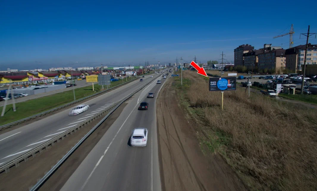 Фотография рекламного носителя, тип: Билборд 3x6, адрес: Тургеневское ш., 3 850м, Краснодар, Краснодарский край, Россия. Сторона A №478045