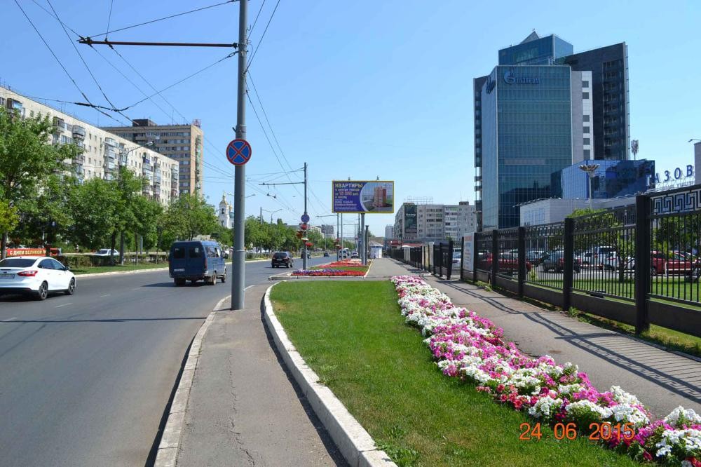 Фотография рекламного носителя, тип: Билборд 3x6, адрес: Чкалова ул., д.1 Х Маршала Жукова ул., 90м от кольцевой развязки, Оренбург, Оренбургская область, Россия. Сторона A1-A3 №647374