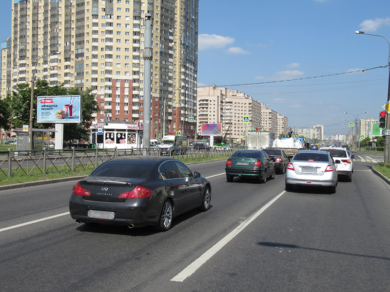 Фотография рекламного носителя, тип: Билборд 3x6, адрес: Российский пр-т., д.5 X Латышских стрелков ул., Санкт-Петербург, Россия. Сторона B №515188