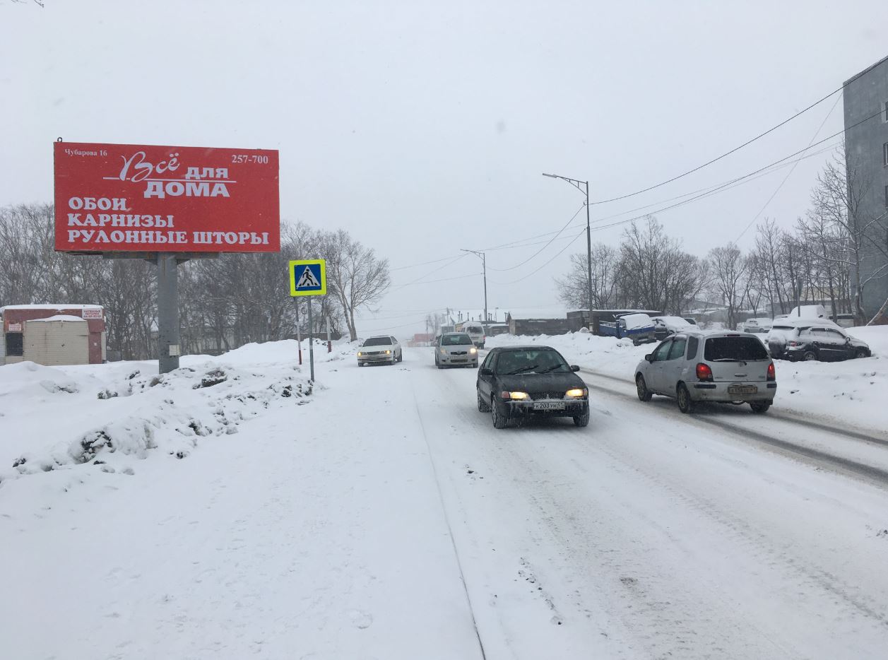 Фотография рекламного носителя, тип: Билборд 3x6, адрес: Завирацкого ул., база 9 000м, Петропавловск-Камчатский, Камчатский край, Россия. Сторона Б №777432