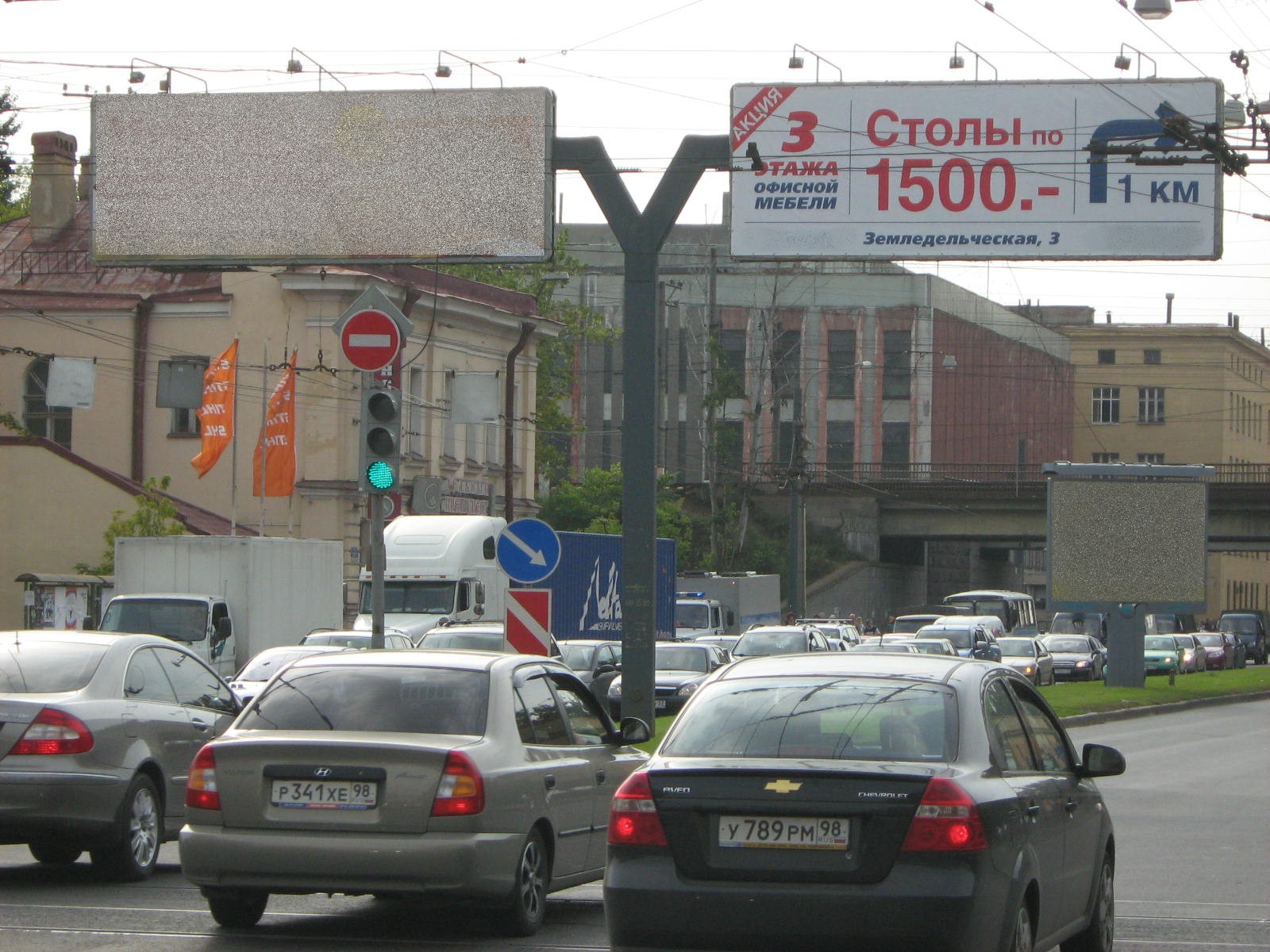 Фотография рекламного носителя, тип: Нестандартный билборд, адрес: Кантемировская ул., д.21 Х Лесной пр-т., Санкт-Петербург, Россия. Сторона А1 №466215