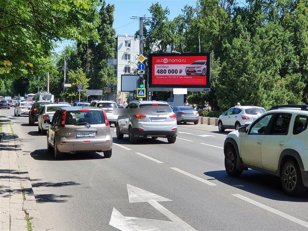 Фотография рекламного носителя, тип: Билборд 3x6, адрес: Красная ул., д.192, Краснодар, Краснодарский край, Россия. Сторона Аh1-Аh4 №992686