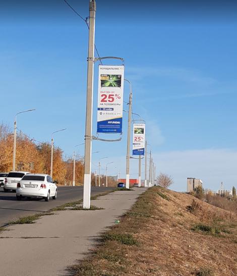 Фотография рекламного носителя, тип: Панель-кронштейн, адрес: 7-я Гвардейская ул., поз.1, Волгоград, Волгоградская область, Россия. Сторона A №1096152