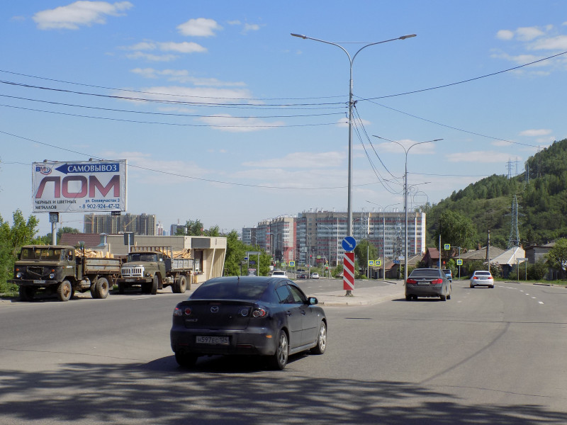 Фотография рекламного носителя, тип: Билборд 3x6, адрес: Свердловская ул., д.74, Красноярск, Красноярский край, Россия. Сторона Б №780051