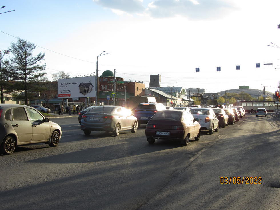 Фотография рекламного носителя, тип: Суперсайт 4x12, адрес: Кирова ул., д.25а, Челябинск, Челябинская область, Россия. Сторона В №1013629