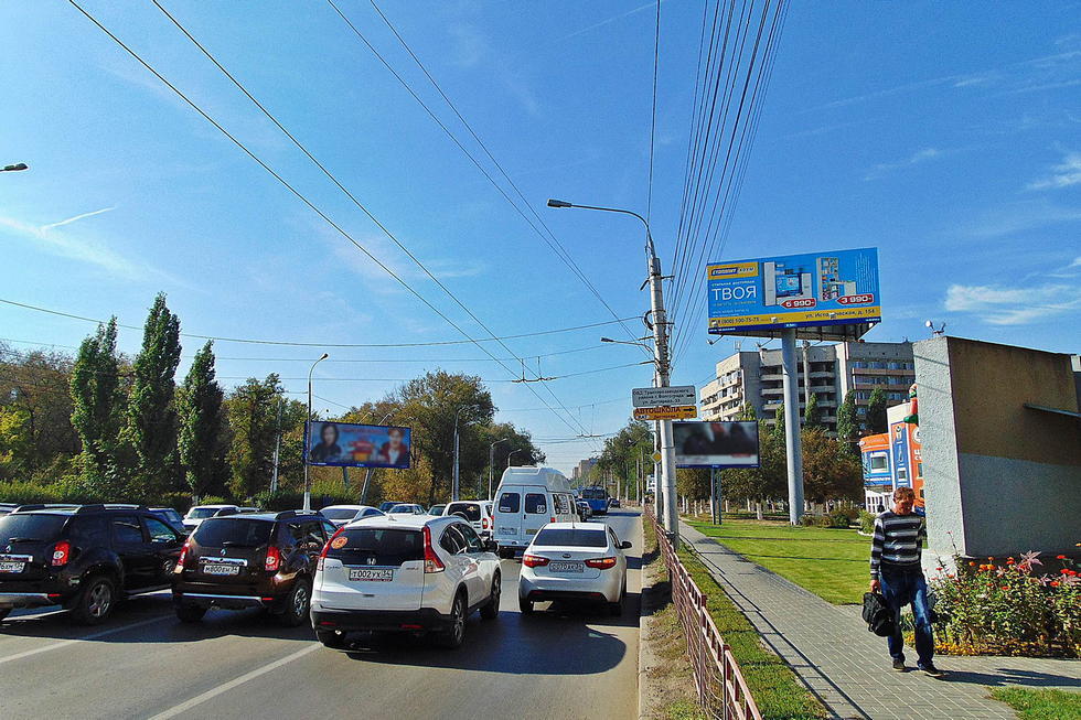 Фотография рекламного носителя, тип: Суперсайт 5x12, адрес: Ленина ул. Х Дегтярева ул., Волгоград, Волгоградская область, Россия. Сторона А №508662