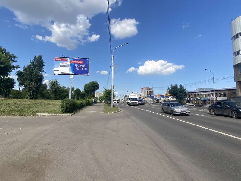 Фотография рекламного носителя, тип: Билборд 3x6, адрес: Шахтеров ул., д.17, Красноярск, Красноярский край, Россия. Сторона Б1-Б3 №758060