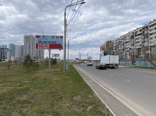 Фотография рекламного носителя, тип: Билборд 3x6, адрес: Авиаторов ул. Х Светлогорский пер., д.23, поз.2, Красноярск, Красноярский край, Россия. Сторона А1-А3 №779805