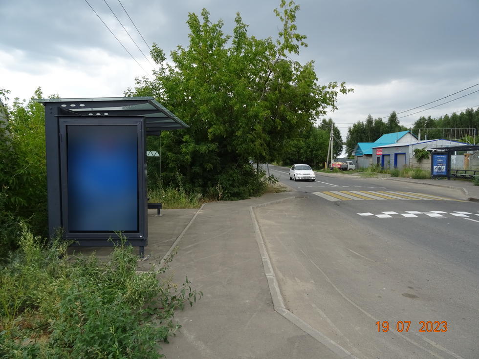 Фотография рекламного носителя, тип: Остановка 1.8x1.2, адрес: Шоссейная ул., д.4В, ост. ГСК, Казань, Республика Татарстан, Россия. Сторона B №1042767