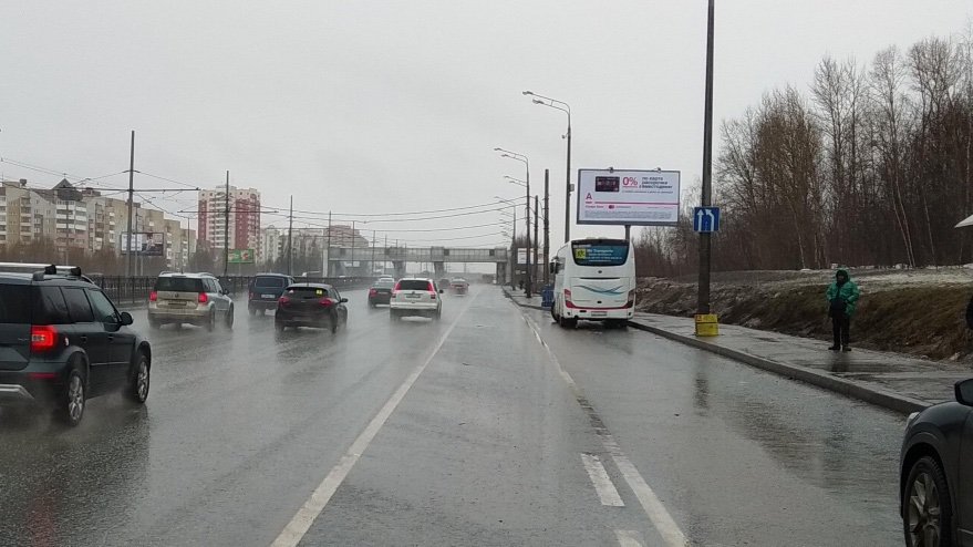 Фотография рекламного носителя, тип: Билборд 3x6, адрес: Победы пр-т., напротив д.178б, через дорогу, Казань, Республика Татарстан, Россия. Сторона А1-A3 №679117