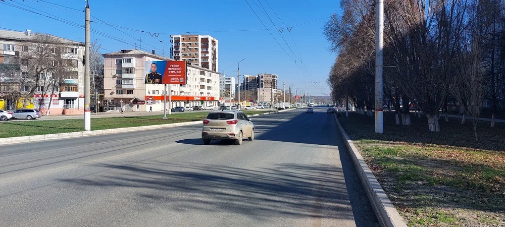Фотография рекламного носителя, тип: Билборд 3x6, адрес: Победы пр-т, д.39-41, Новокуйбышевск, Самарская область, Россия. Сторона B №1057706
