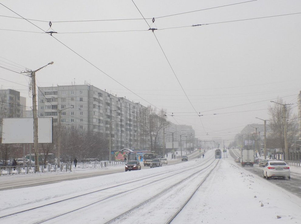 Фотография рекламного носителя, тип: Билборд 3x6, адрес: Щорса ул., д.27, Красноярск, Красноярский край, Россия. Сторона B №717166