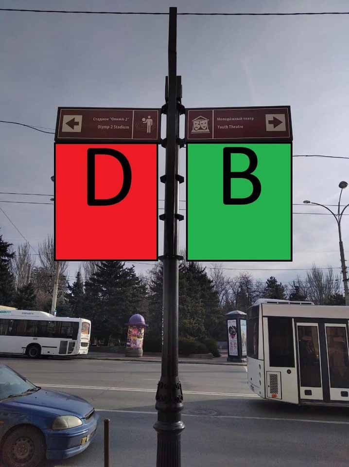 Фотография рекламного носителя, тип: Дорожный указатель, адрес: Советская ул. X 19-я линия ул., д.16Б, Ростов-на-Дону, Ростовская область, Россия. Сторона Д2 №1087175