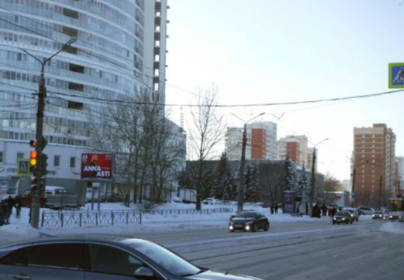 Фотография рекламного носителя, тип: Ситиборд 2.7x3.7, адрес: Мира ул. Х Советской Армии ул., Пермь, Пермский край, Россия. Сторона B №769836