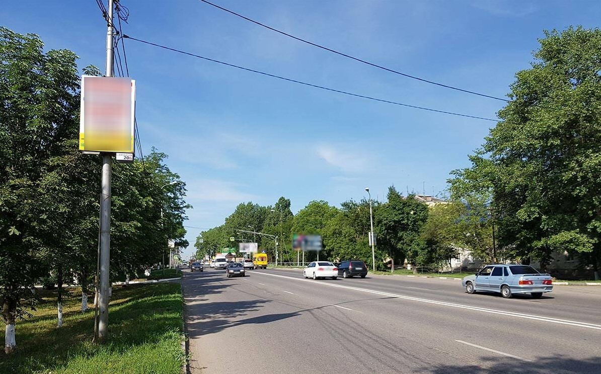 Фотография рекламного носителя, тип: Панель-кронштейн, адрес: Калинина ул., д.111, Георгиевск, Ставропольский край, Россия. Сторона B №1076172