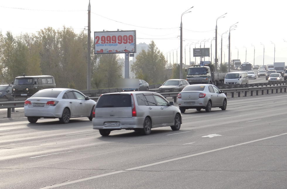 Фотография рекламного носителя, тип: Билборд 3x6, адрес: Татышев остров, Октябрьский мост, Красноярск, Красноярский край, Россия. Сторона B №833123