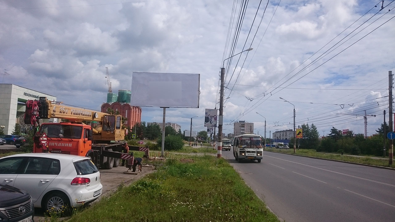 Фотография рекламного носителя, тип: Билборд 3x6, адрес: Циолковского пр-т., д.60, поз.2, Дзержинск, Нижегородская область, Россия. Сторона Б №640548