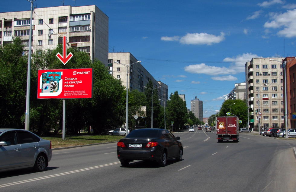 Фотография рекламного носителя, тип: Билборд 3x6, адрес: Российская ул., д.258 Х Могильникова ул., Челябинск, Челябинская область, Россия. Сторона В №373930