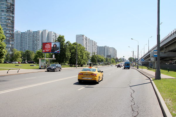 Фотография рекламного носителя, тип: Билборд 3x6, адрес: Рублевское ш., д.44, корп.1, Москва, Россия. Сторона Б №324772