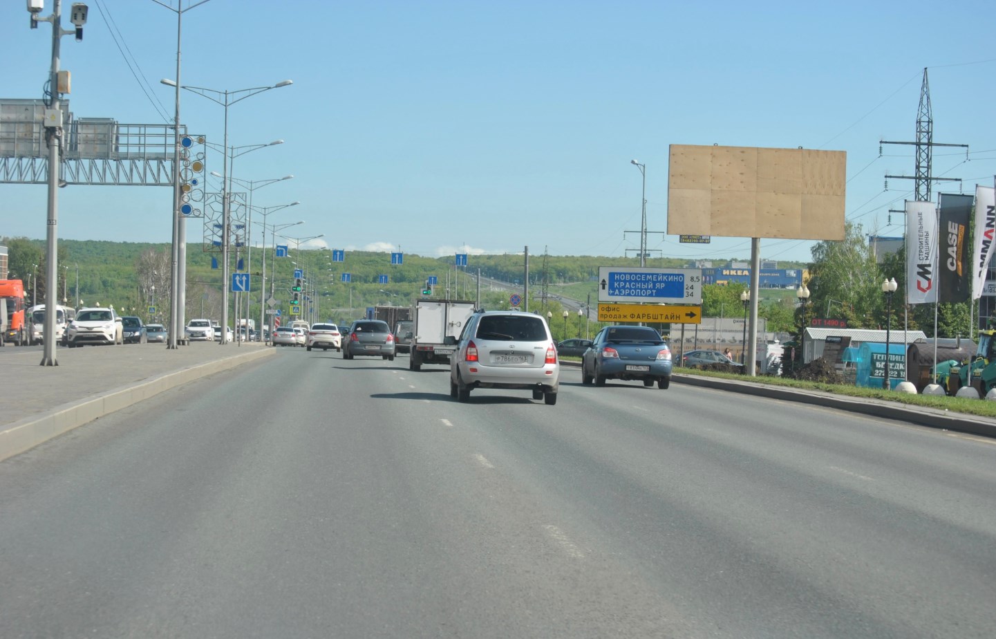 Фотография рекламного носителя, тип: Билборд 3x6, адрес: Московское ш., д.75, 20 000м, Самара, Самарская область, Россия. Сторона А №1080356