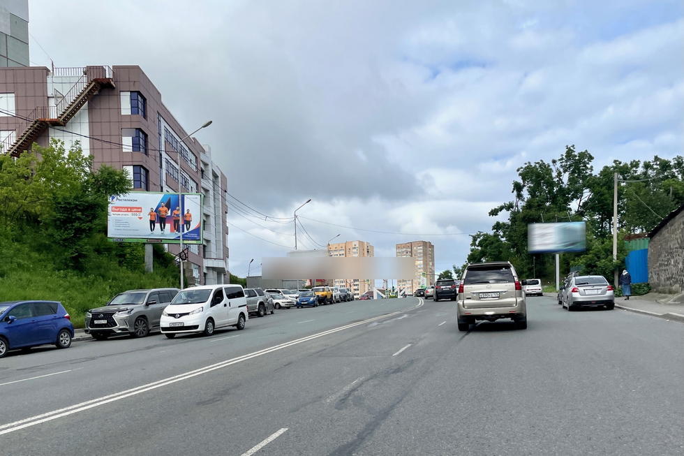 Фотография рекламного носителя, тип: Билборд 3x6, адрес: Всеволода Сибирцева ул. Х Шилкинская ул., д.16а, Владивосток, Приморский край, Россия. Сторона Б №687938