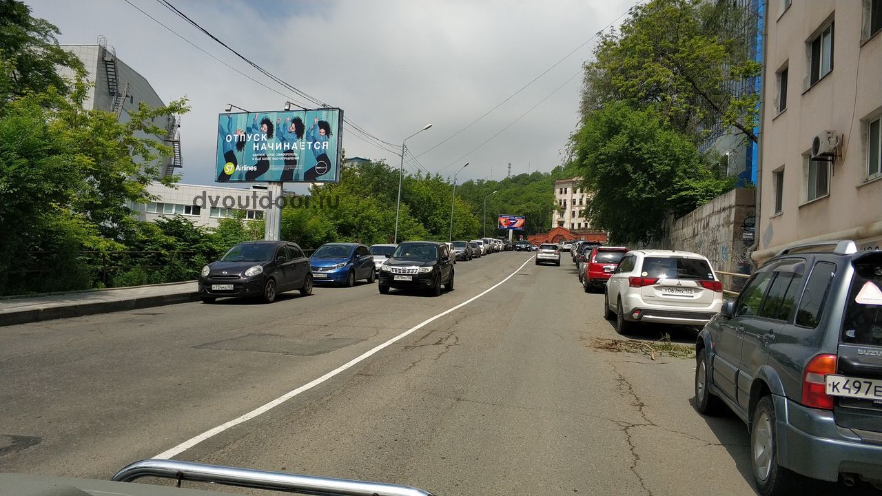 Фотография рекламного носителя, тип: Билборд 3x6, адрес: Пушкинская ул., д.55, Владивосток, Приморский край, Россия. Сторона Б1 №748029