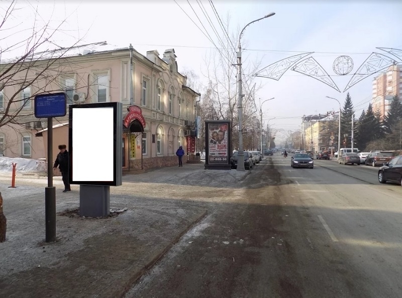 Фотография рекламного носителя, тип: Ситиформат 1.8x1.2, адрес: Мира пр-т., д.27, Красноярск, Красноярский край, Россия. Сторона B №749021