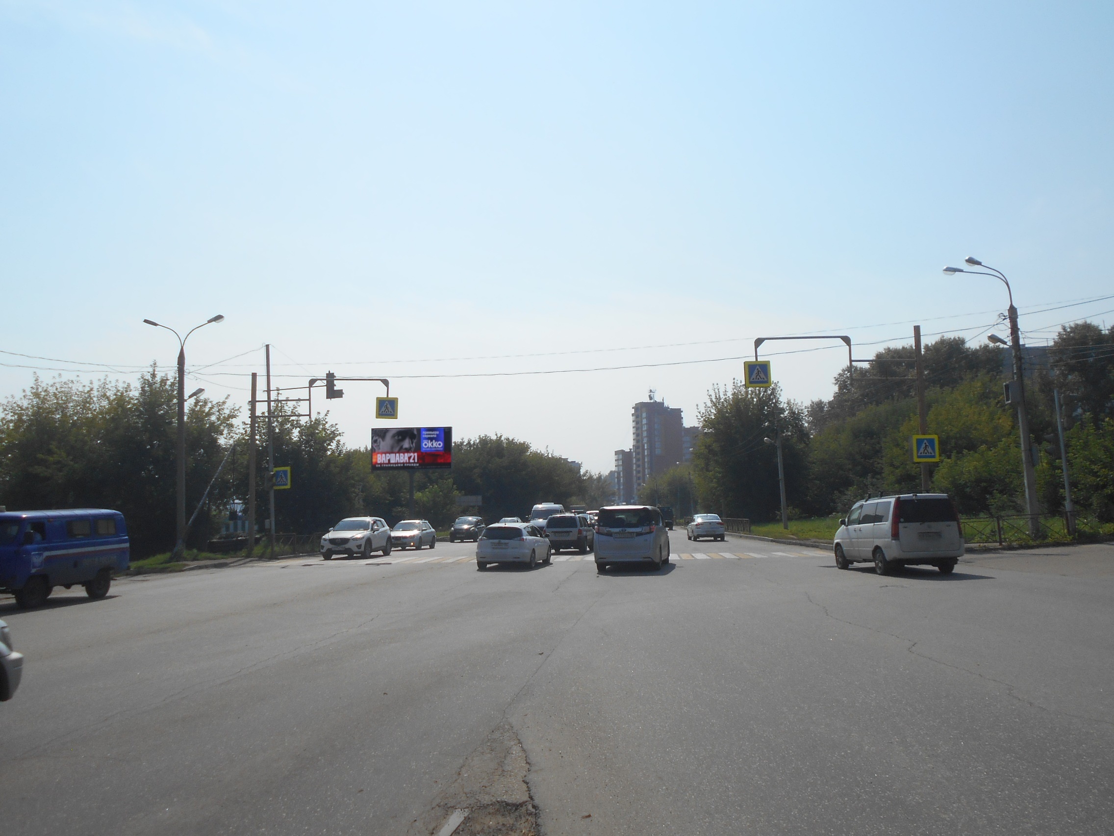 Фотография рекламного носителя, тип: Билборд 3x6, адрес: Старокузьмихинская ул. Х Овражная ул., ресторан Хуторок, Иркутск, Иркутская область, Россия. Сторона Б1 №1325285