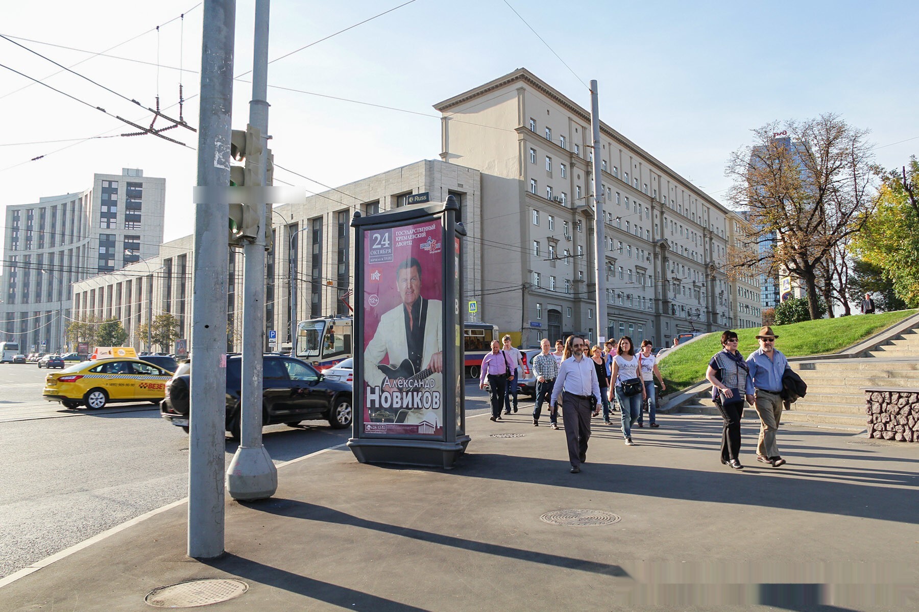 Фотография рекламного носителя, тип: Пиллар 3x1.4, адрес: Каланчевская ул., д.5, Москва, Россия. Сторона А №329688