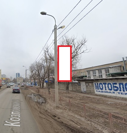 Фотография рекламного носителя, тип: Панель-кронштейн, адрес: Козловская ул., поз.2, Волгоград, Волгоградская область, Россия. Сторона А №1097032