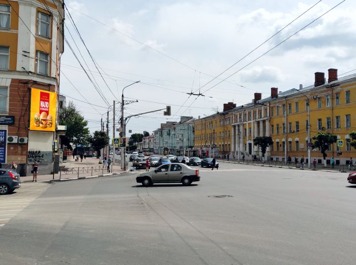 Фотография рекламного носителя, тип: Медиафасад, адрес: Первомайский пр-т., д.42/2, Рязань, Рязанская область, Россия. Сторона А1-А10 №804361