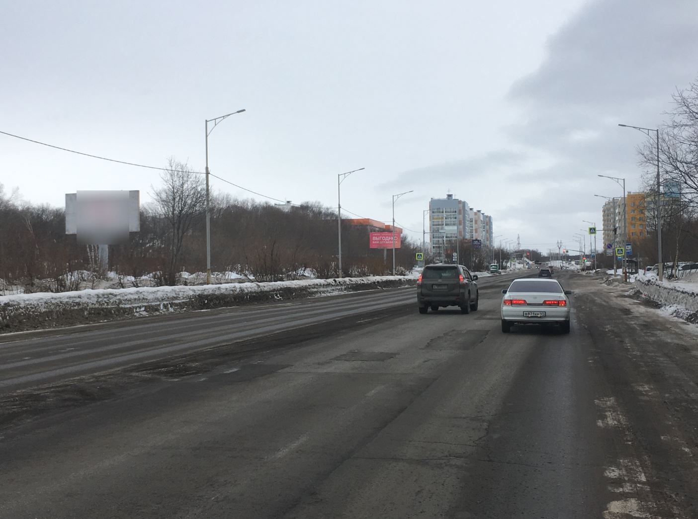 Фотография рекламного носителя, тип: Билборд 3x6, адрес: Дальневосточная ул., д.8, Петропавловск-Камчатский, Камчатский край, Россия. Сторона B №1041566