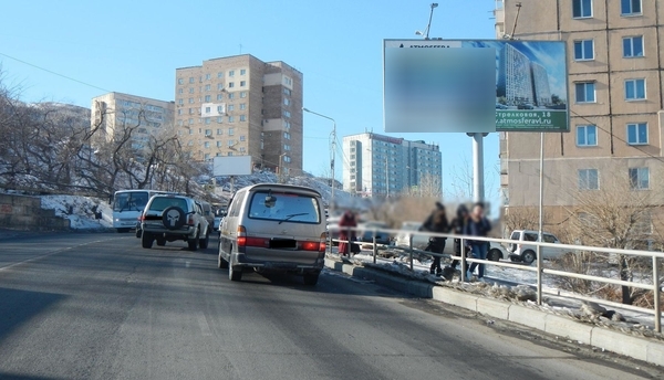 Фотография рекламного носителя, тип: Билборд 3x6, адрес: Котельникова ул., д.30, Владивосток, Приморский край, Россия. Сторона А №767226
