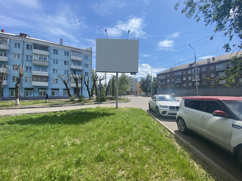 Фотография рекламного носителя, тип: Нестандартный билборд, адрес: Мичурина ул., д.2а, Красноярск, Красноярский край, Россия. Сторона Б №758143