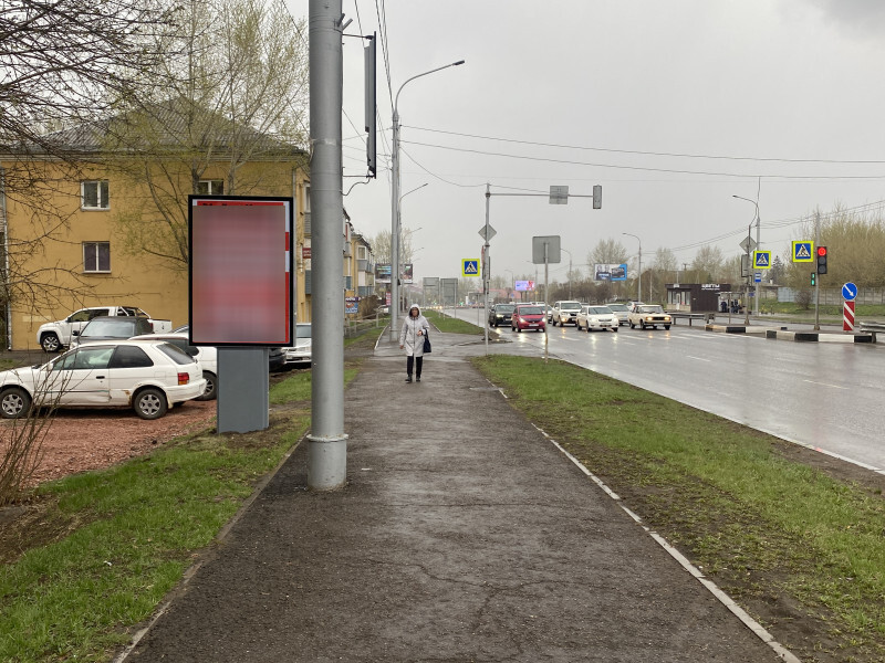 Фотография рекламного носителя, тип: Ситиформат 1.8x1.2, адрес: Шахтеров ул., д.12, Красноярск, Красноярский край, Россия. Сторона Б №758180