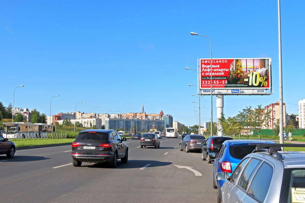 Фотография рекламного носителя, тип: Суперсайт 5x12, адрес: Долгоозерная ул. Х Мартыновский сквер, Санкт-Петербург, Россия. Сторона А №776133