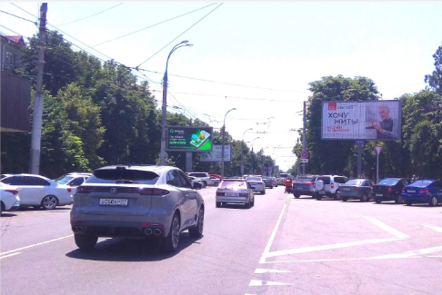 Фотография рекламного носителя, тип: Билборд 3x6, адрес: Герцена ул., напротив д.186, Краснодар, Краснодарский край, Россия. Сторона A1-A3 №432820