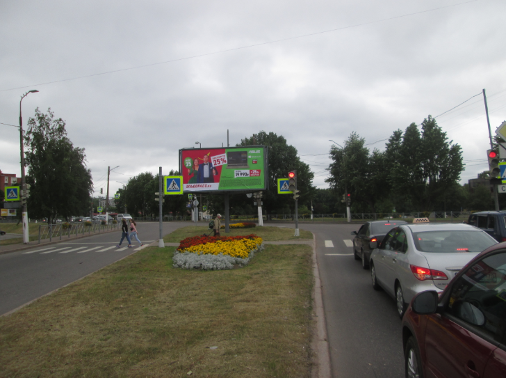 Фотография рекламного носителя, тип: Билборд 3x6, адрес: Ленинградское ш. Х Куйбышева ул., Выборг, Ленинградская область, Россия. Сторона A2 №1055914