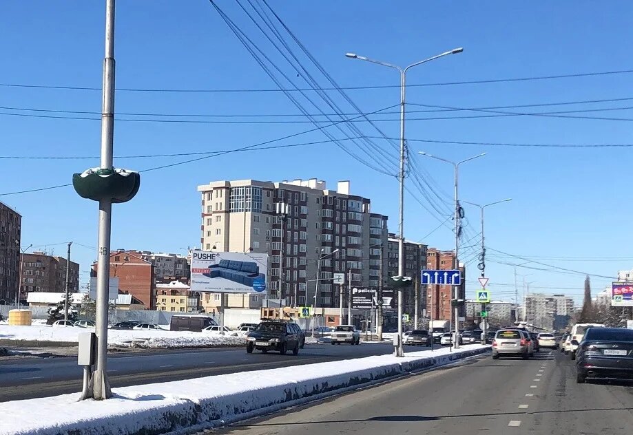 Фотография рекламного носителя, тип: Билборд 3x6, адрес: Калинина ул. Х Доватора пр-т., Владикавказ, Республика Северная Осетия – Алания, Россия. Сторона Б №451692