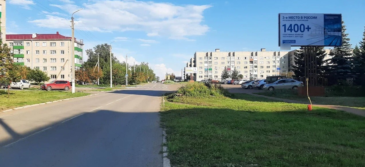 Фотография рекламного носителя, тип: Билборд 3x6, адрес: Приютово пос., Вокзальная ул., д.15, Уфа, Республика Башкортостан, Россия. Сторона A №1325445