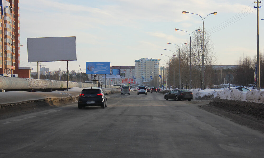 Фотография рекламного носителя, тип: Билборд 3x6, адрес: Пролетарский пр-т., д.7/1, поз.1, Сургут, Ханты-Мансийский автономный округ – Югра, Россия. Сторона А №1068416
