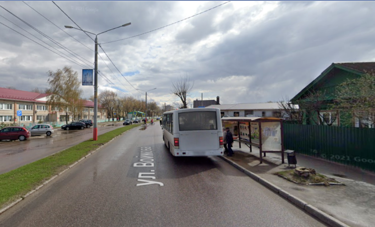 Фотография рекламного носителя, тип: Остановка 1.8x1.2, адрес: Войкова ул., через дорогу от ЦРБ, Муром, Владимирская область, Россия. Сторона А №1097508