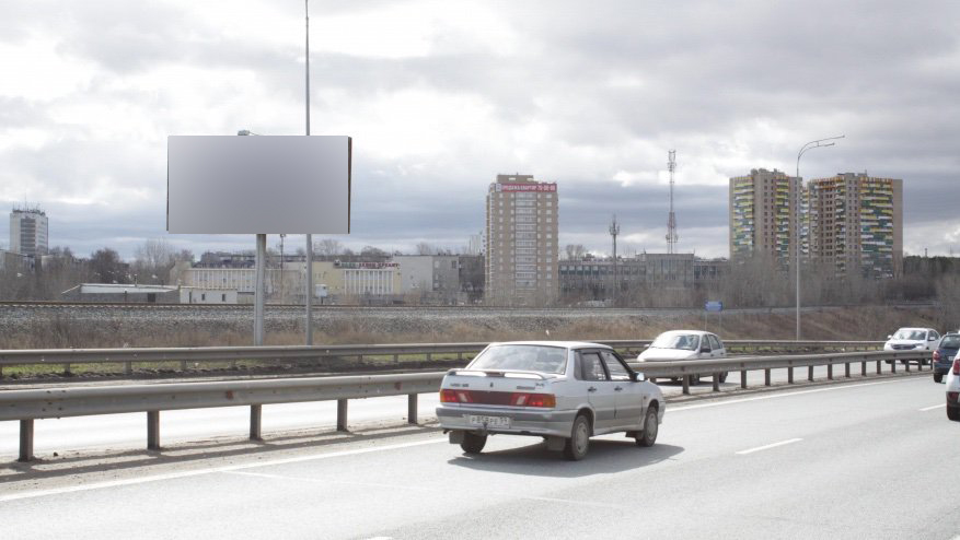 Фотография рекламного носителя, тип: Билборд 3x6, адрес: Казанский пр-т., мост через реку Кама, Набережные Челны, Республика Татарстан, Россия. Сторона B №685846