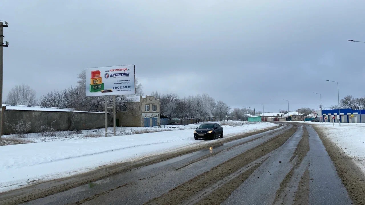 Фотография рекламного носителя, тип: Билборд 3x6, адрес: 60 лет Октября ул., поз.1, Зеленокумск, Ставропольский край, Россия. Сторона Б №1075418