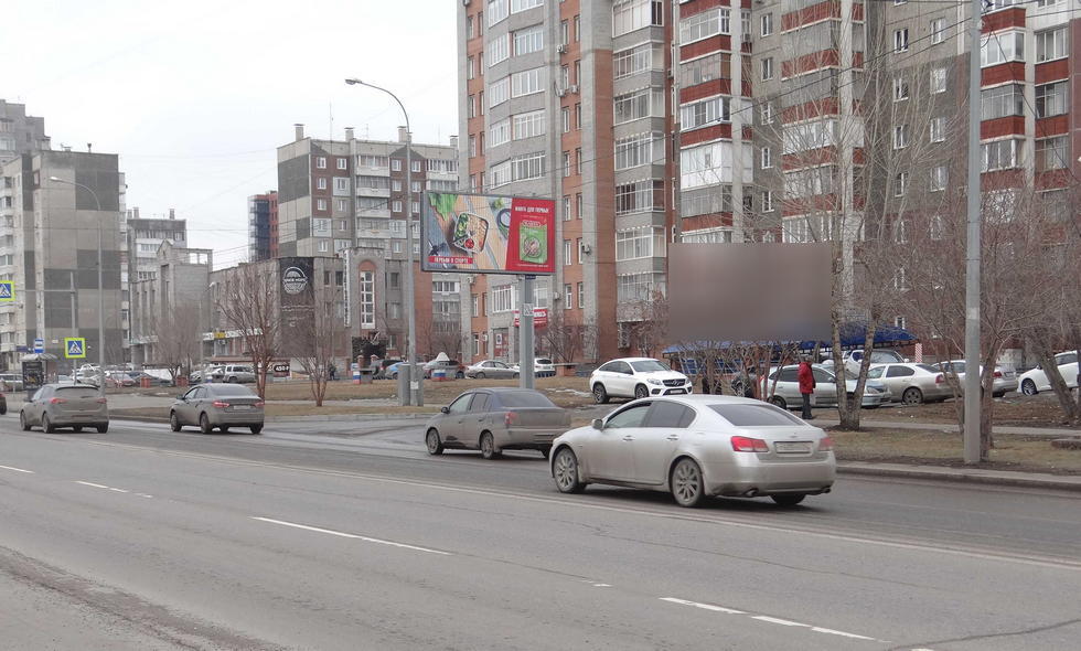 Фотография рекламного носителя, тип: Билборд 3x6, адрес: Взлетная ул., д.26а, Красноярск, Красноярский край, Россия. Сторона А1-A3 №534647